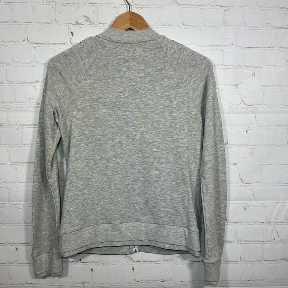 Juicy Couture Sweatshirt Womens Small Gray Full Zip Rhinestones Diamond Pearls - Picture 9 of 11